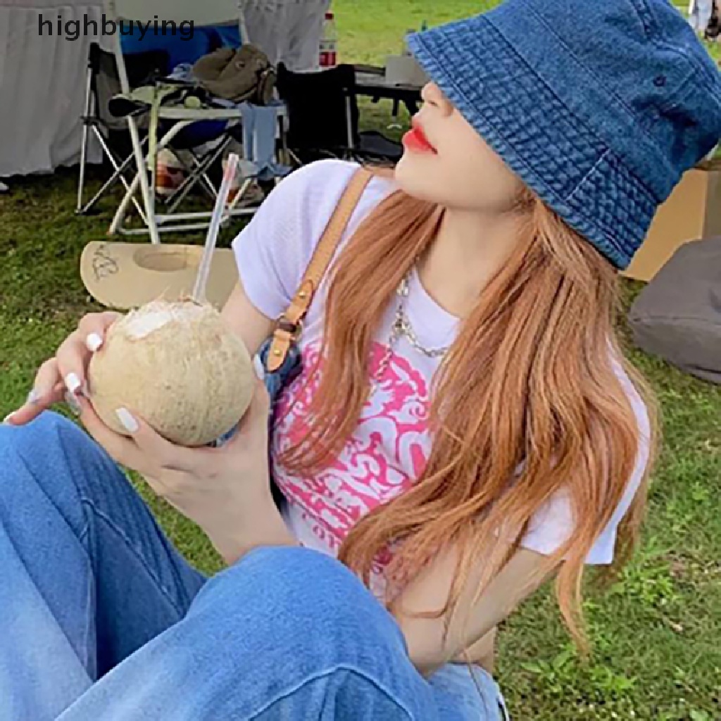 Áo Thun Lửng Ngắn Tay Cổ Tròn In Họa Tiết Phong Cách Retro Cho Nữ