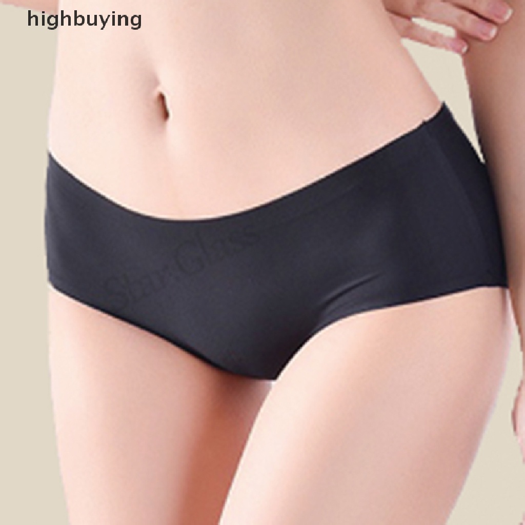 Quần Lót Lụa Mềm Mại Không Đường May Lưng Vừa Dành Cho Nữ