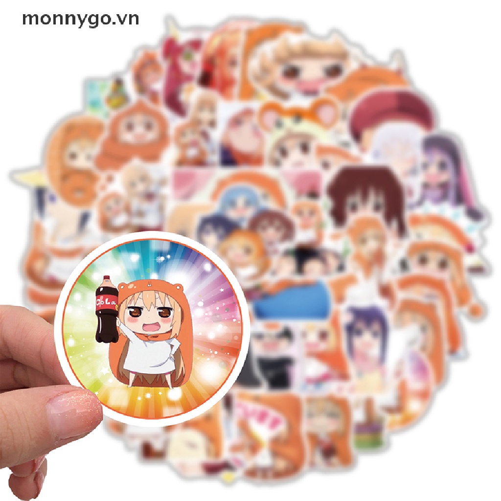 Monnygo 50 Cái Phim Hoạt Hình Anime Himouto! Miếng Dán Trang Trí Laptop / Xe Đạp Hình Umaru-chan Dễ Thương