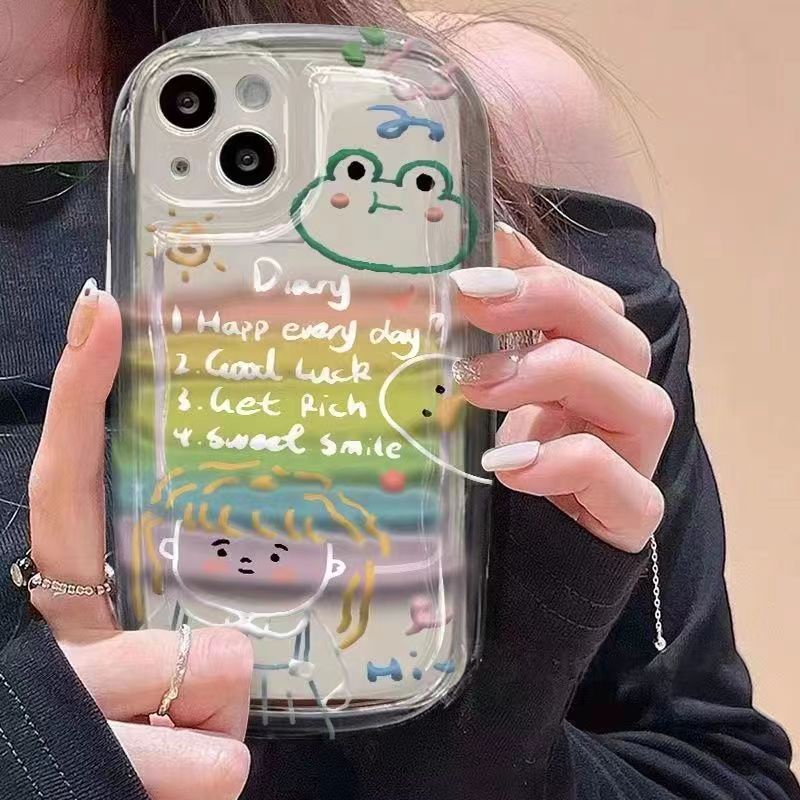 Ốp Điện Thoại Silicon Mềm Trong Suốt Chống Sốc Họa Tiết Dễ Thương Cho IPhone 14 13 12 11 Pro Max XS X XR