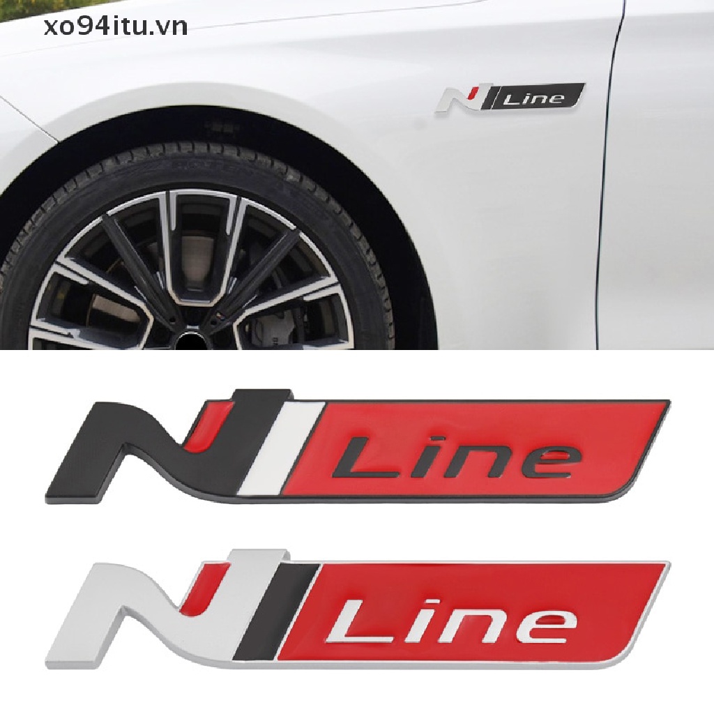 Huy Hiệu Kim Loại 3D Trang Trí Thân Xe Hơi Hyundai N LINE i30 i20