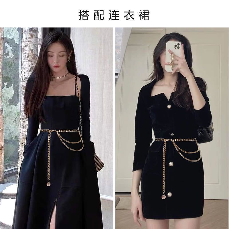 Thắt Lưng Dây Xích Kim Loại Thời Trang Mùa Hè Cho Nữ