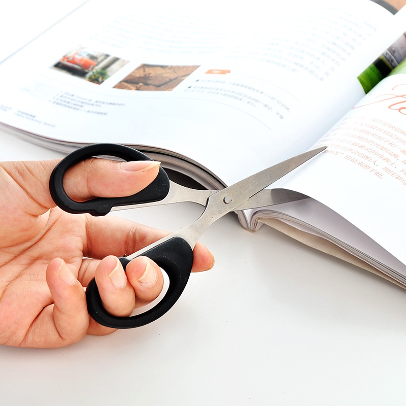 Kéo Cắt Văn Phòng, Kéo Cắt Giấy Lưỡi Thép Không Gỉ Đa Năng Cho Học Sinh Sinh Viên