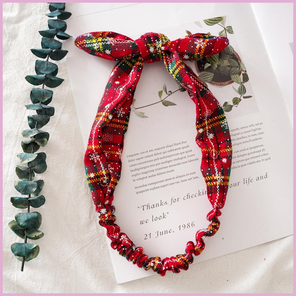 Băng Đô Thắt Nút Co Giãn Phong Cách Giáng Sinh Cho Nữ