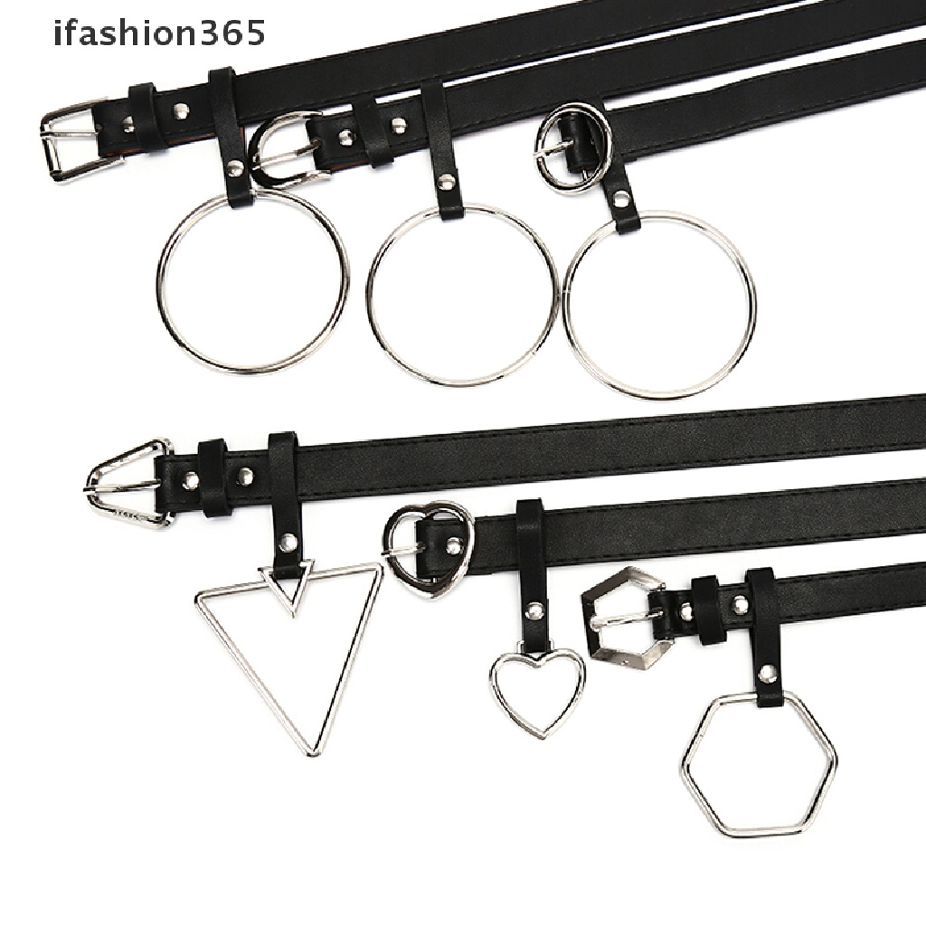 Thắt Lưng Da Khóa Kim Loại Hình Học Thời Trang ifashion365 Cho Nữ