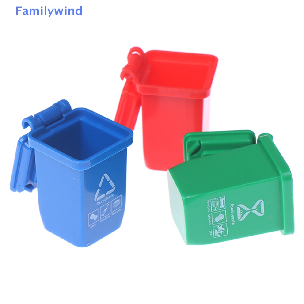 Set 5 Thùng Rác Mini Tỉ Lệ 1: 12 Trang Trí Nhà Búp Bê