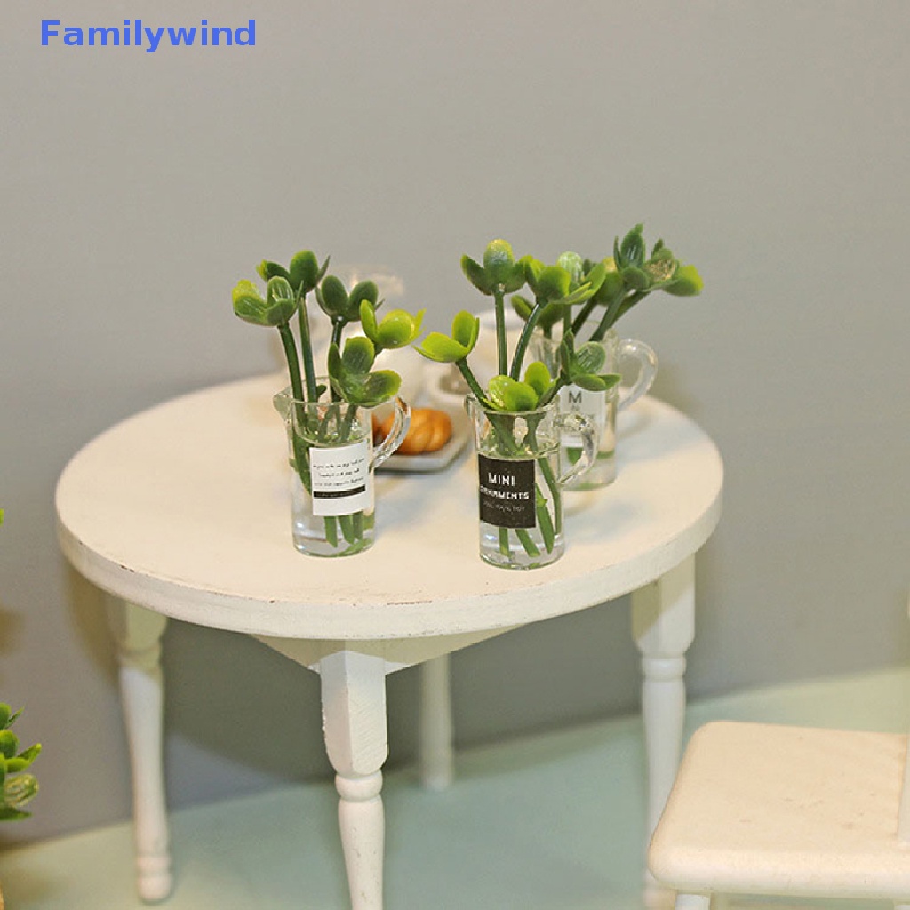 Set 3 Chậu Cây Trong Suốt Dùng Để Trang Trí Nhà Búp Bê 1: 12