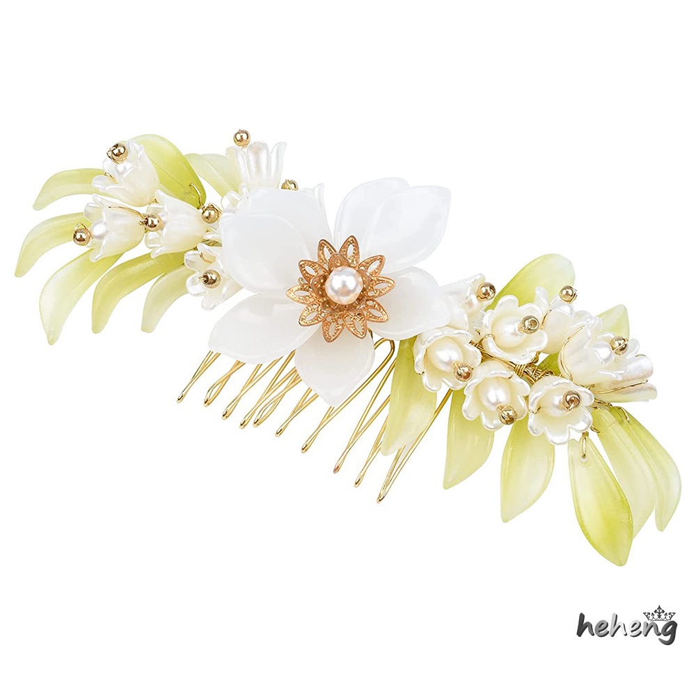 Băng Đô Cài Tóc Hình Lá Đính Ngọc Trai Nhân Tạo Cao Cấp Làm Quà Tặng Tuyệt Vời Cho Bạn Gái