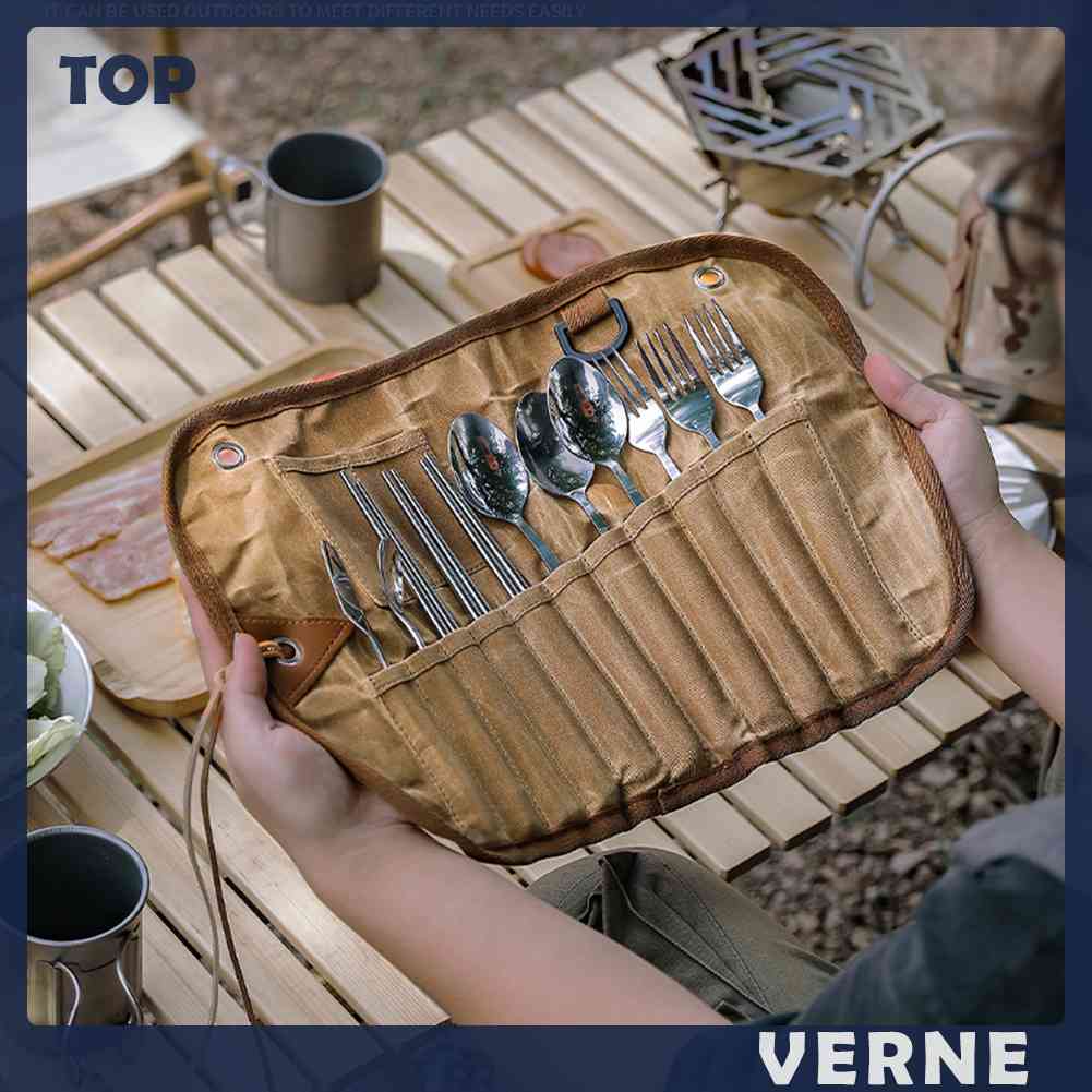 Bộ 12 Dụng Cụ Nấu Ăn Bằng Thép Không Gỉ Kèm Giá Đỡ Cuộn Tròn Tiện