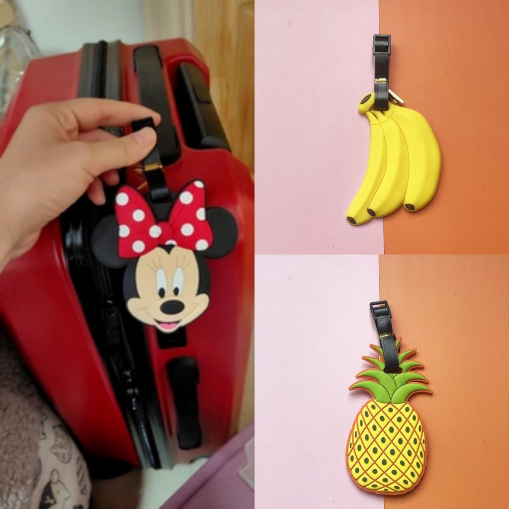 Thẻ Treo Hành Lý Chống Thất Lạc Hình Búp Bê Hoạt Hình Mèo Và Chuột Dễ Thương