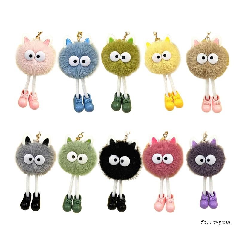 Móc Khóa Hình Thú Nhồi Bông Mềm Mại Dễ Thương Trang Trí Ba Lô