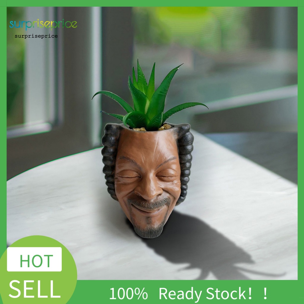 Giá Đỡ Chậu Hoa Hình Đầu Nhân Vật Vui Nhộn Chống Biến Dạng Tái Sử Dụng Được Trang Trí Nhà Cửa