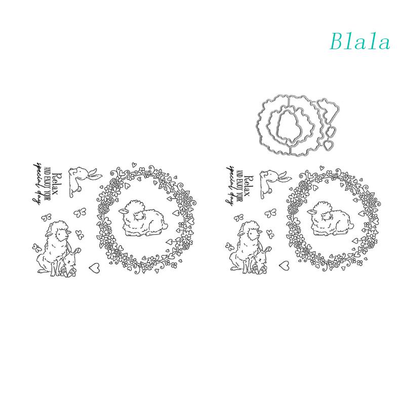 Bộ Khuôn Cắt Hình Làm Thẻ Trang Trí Album Hình Thỏ Phục Sinh / Cừu Bằng Kim Loại DIY