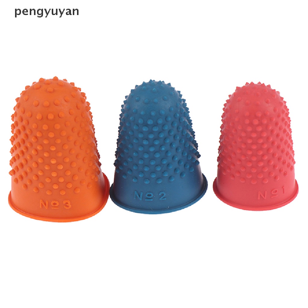 [pengyuyan] Set 5 Miếng Cao Su Hình Nón Bảo Vệ Ngón Tay May Vá Thủ Công [Mới]