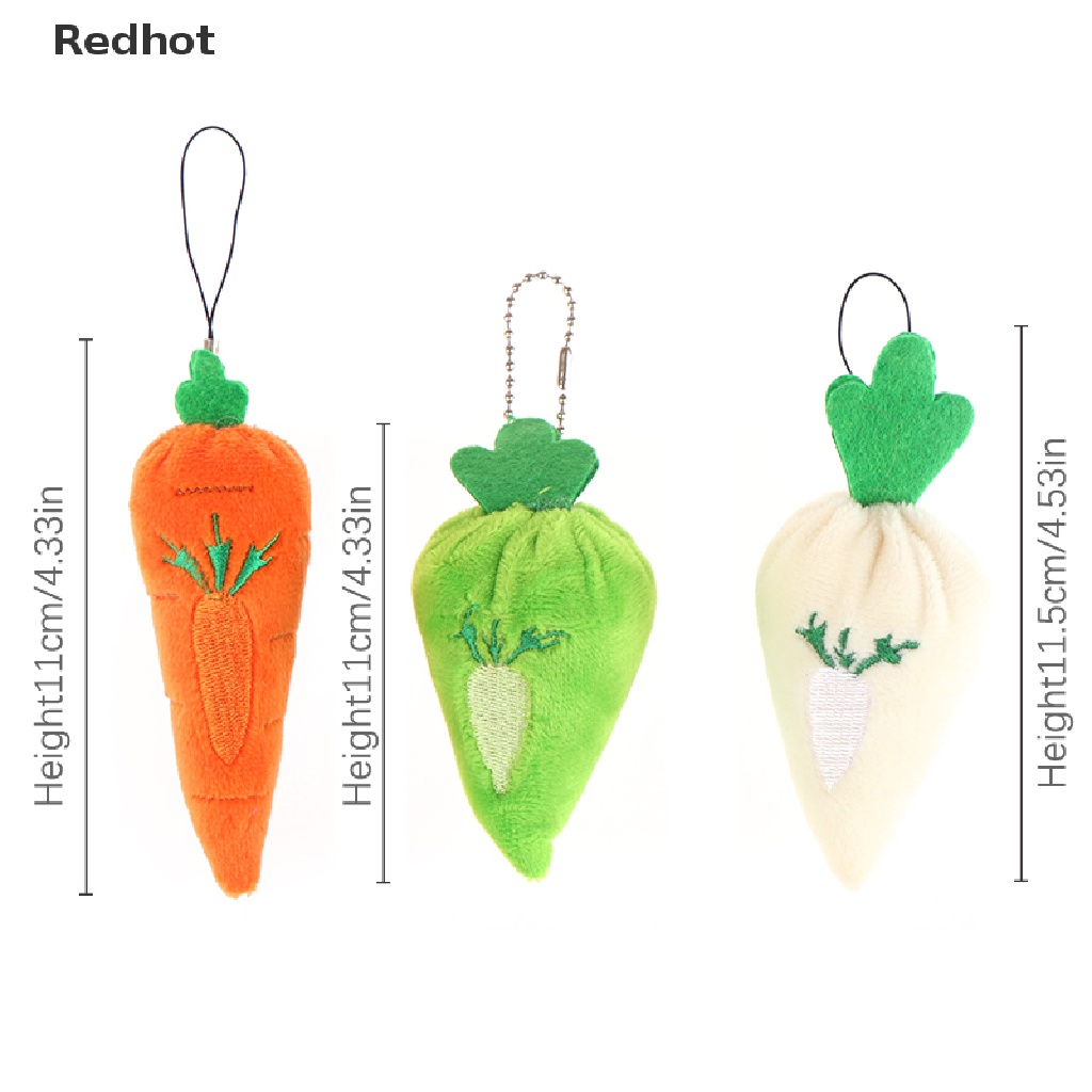 &lt; Redhot &gt; Móc Khóa Búp Bê Củ Cà Rốt Nhồi Bông Dễ Thương