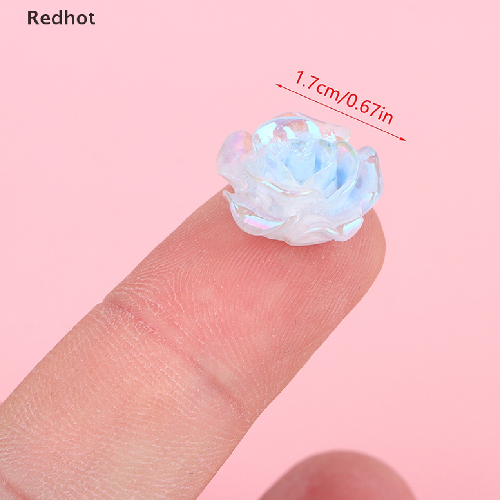 &lt; Redhot &gt; Bộ 2 Mô Hình Xe Hơi Hoa Hồng Dạ Quang Mini Bằng Nhựa Resin Trang Trí Nhà Cửa Sân Vườn DIY