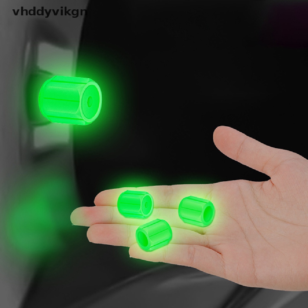 Bộ 4 Nắp Van Lốp Xe Hơi Màu Huỳnh Quang / Xanh Lá / Vàng / Xanh Dương / Đỏ VN