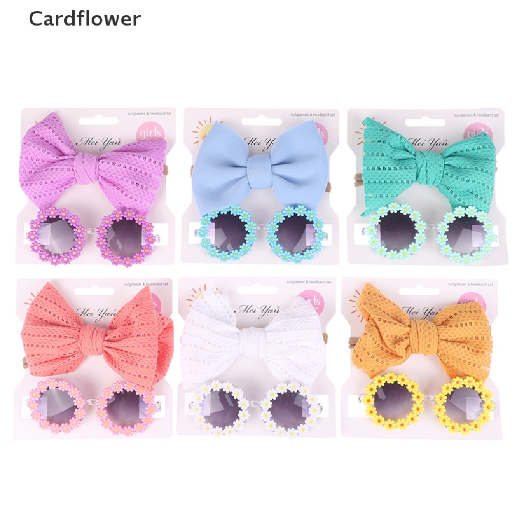 &lt; Cardflower &gt; Băng Đô Nơ Đeo Kính Mát Không Gọng Cho Bé Gái Giảm Giá