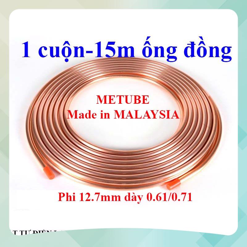 Ống đồng MALAYSIA phi 12.7 dày 0.61mm / 0.71mm Cuộn 15 mét Lắp đặt điều hòa máy lạnh phi 12 - 6 dem 7 zem điều hoà