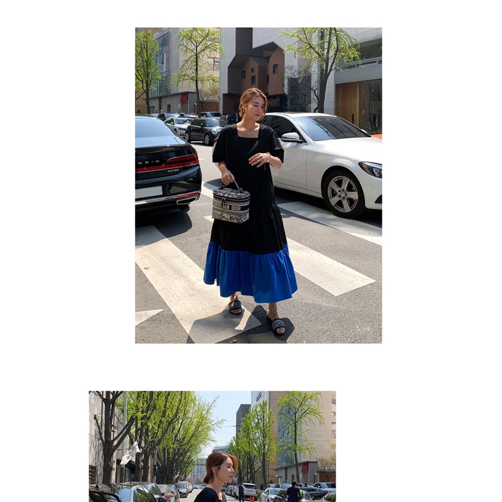 Đầm Midi Tay Ngắn Dáng Rộng Chất Liệu Cotton Thời Trang Mùa Hè 2023 Cho Nữ Size Lớn L XL XXL 3XL 4XL 30212 F054