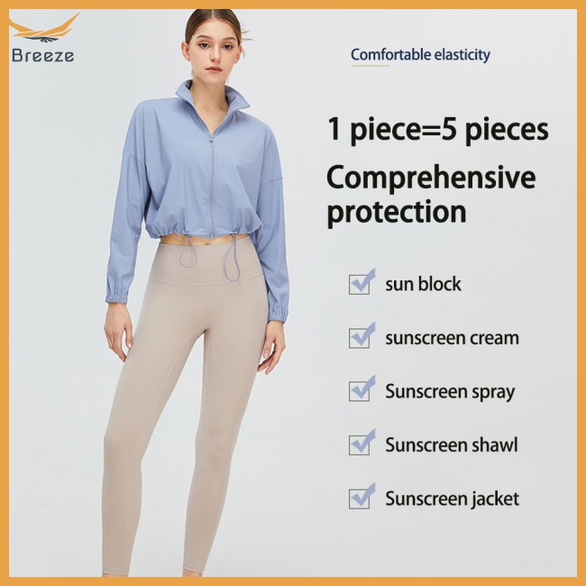 Áo Khoác Thể Thao Tay Dài Có Khóa Kéo Chất Liệu Khô Thoáng Nhanh Thời Trang Cho Nữ