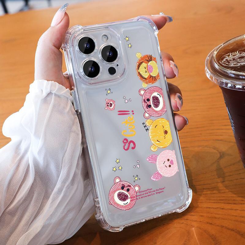 Ốp Điện Thoại TPU Mềm Trong Suốt Chống Sốc In Hình Động Vật Dễ Thương Cho IPhone 11 14 13 12 Pro Max XS X XR 7 + 8 6 6S Plus Sự Bảo Vệ