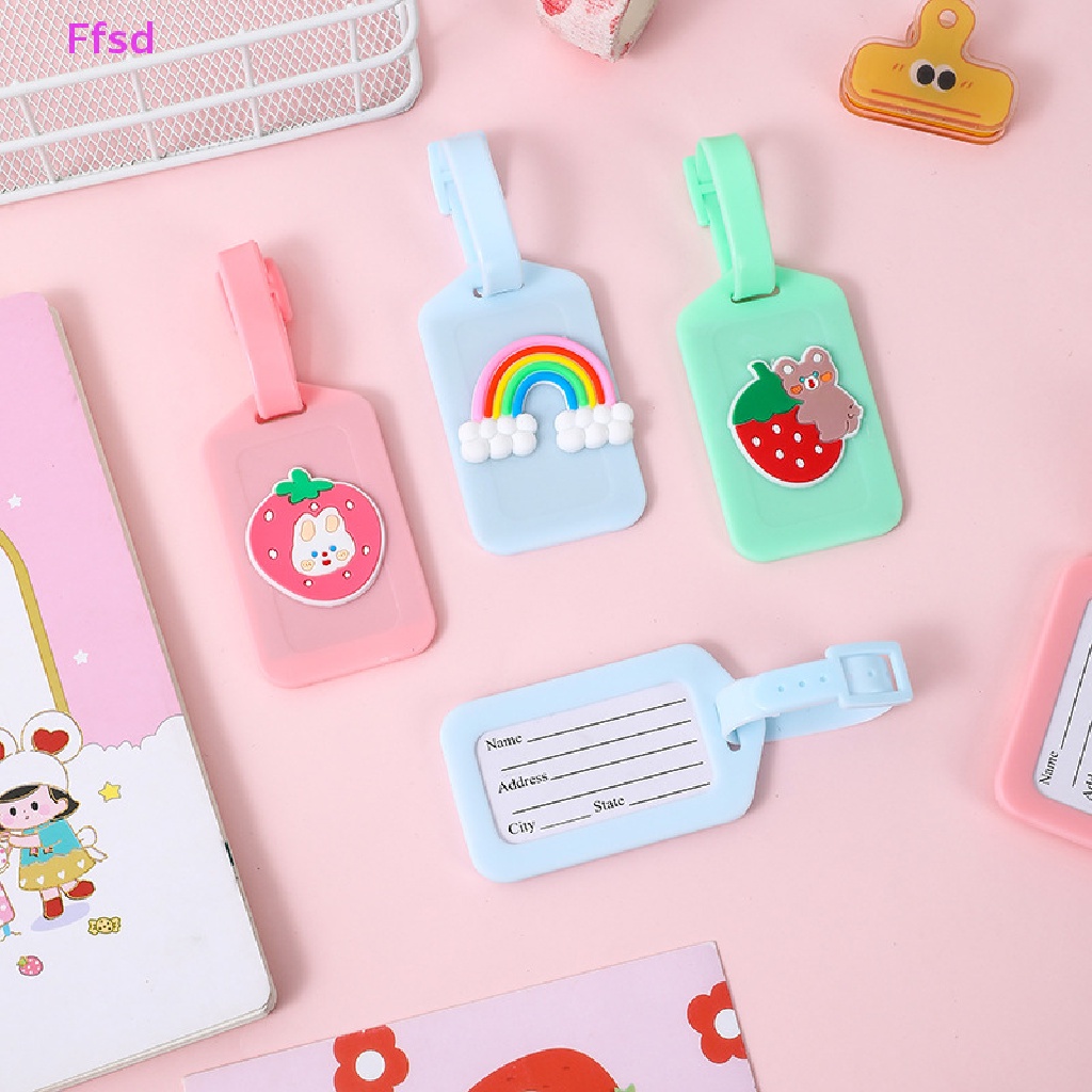 1 Thẻ Ghi Tên Hành Lý Bằng Nhựa Pvc Chống Nước Họa Tiết Hoạt Hình Sáng Tạo Cho Nam Và Nữ