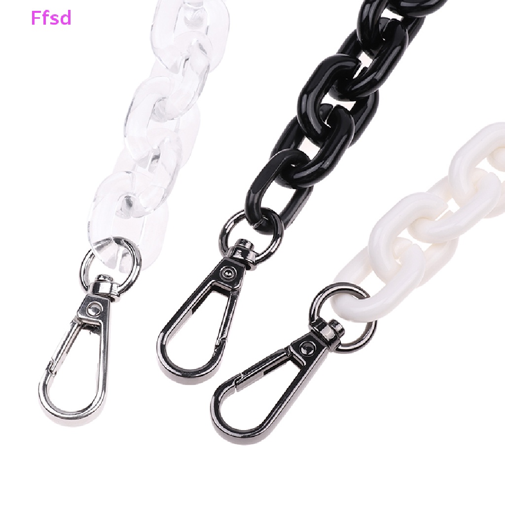 {Ffsd} Phụ Kiện Dây Đeo Túi Xách Bằng Acrylic Màu Đen