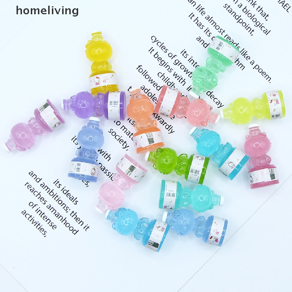 1 Bình Nước Dạ Quang Tự Làm Họa Tiết Mèo Hoạt Hình Trang Trí Tiểu Cảnh