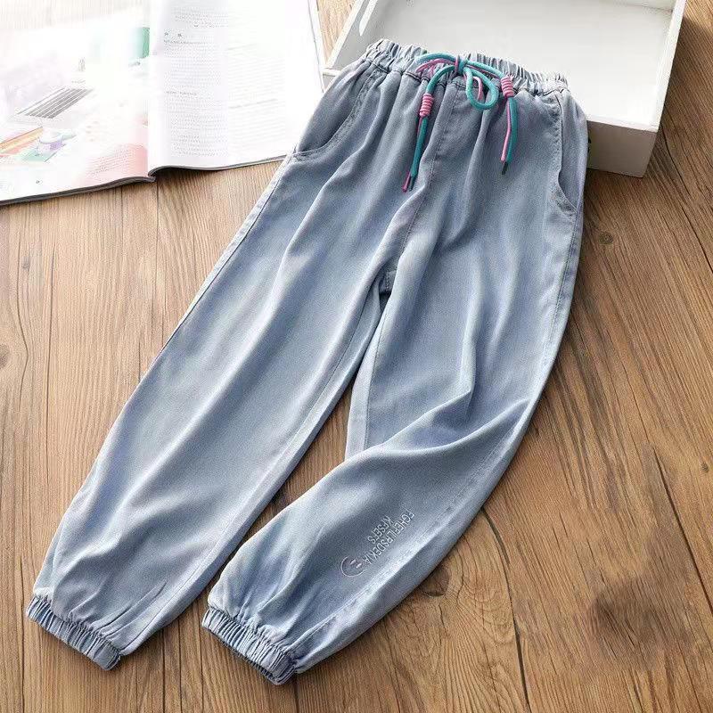 Quần Jean Dài Chống Muỗi Phong Cách Phương Tây Thời Trang Mùa Hè Mới 2023 Dành Cho Bé Gái
