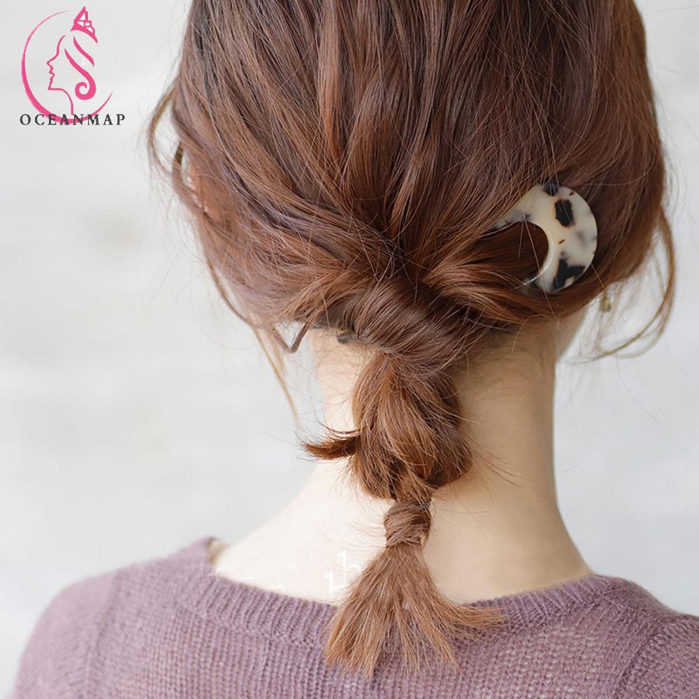 Trâm cài tóc họa tiết da báo thiết kế hình chữ U xinh xắn cho nữ