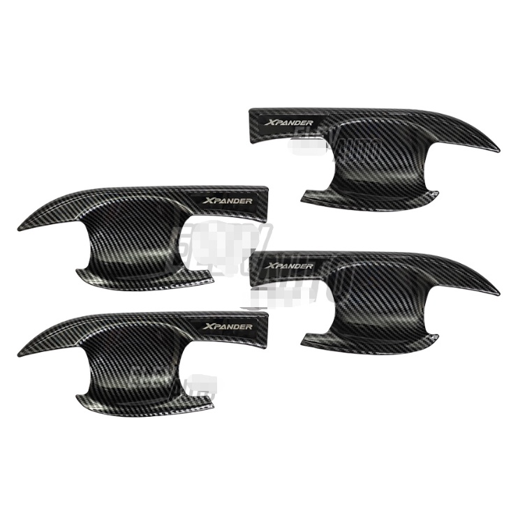 Miếng Dán Màu Đen Nhám In Họa Tiết Sợi Carbon Trang Trí Nắp Bình Xăng Xe Hơi Mitsubishi Xpander 2020 2021 2022 2023