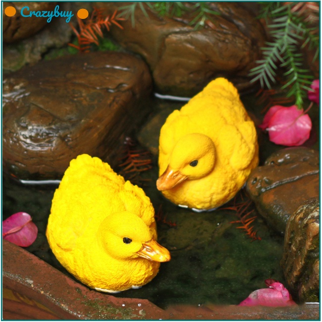 Cr 1 Cặp Mô Hình Chú Vịt Bằng Nhựa Resin Thủ Công Tinh Tế Trang Trí Sân Vườn Ngoài Trời