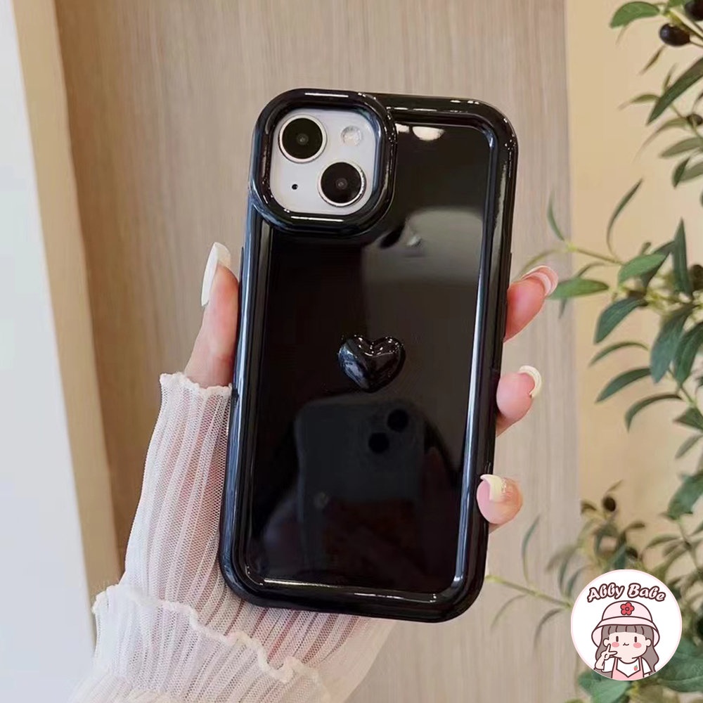 Ốp Điện Thoại Silicon TPU Mềm Bóng Ôm Sát Hình Trái Tim 3D Chống Va Đập IP 14 Pro Max IP 11 11 Pro Max X XS