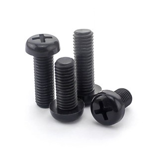  Ốc vít nhựa Phillips đen cách nhiệt bằng nhựa vít đen vít đầu tròn nylon M2M3M4M5