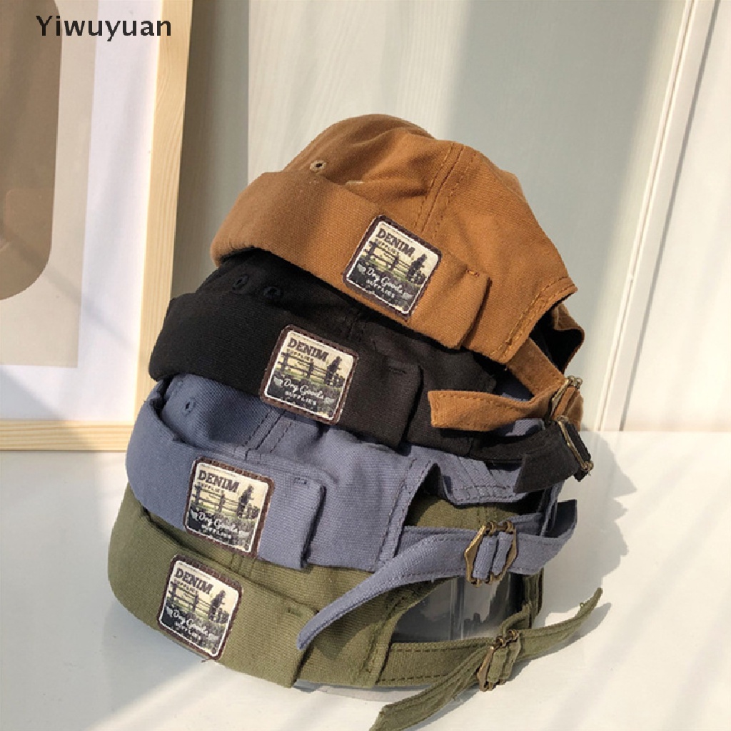 < Yiwuyuan > Mũ Bucket Quấn Vành Không Vành Giữ Ấm Phong Cách Thủy Thủ Cổ Điển Cho Nam Và Nữ