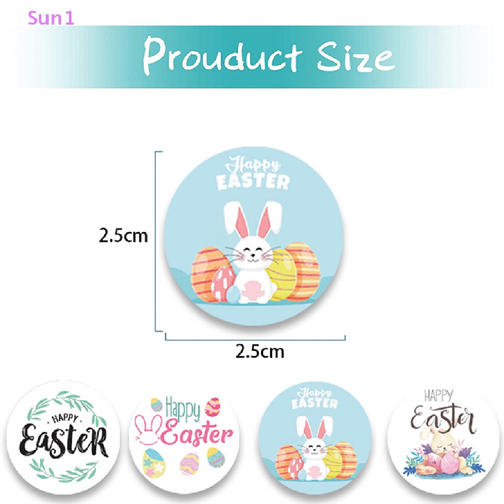 Set 500 Miếng Dán Tự Dính Hình Thỏ Phục Sinh Trang Trí Tiệc Tùng Sun1 >