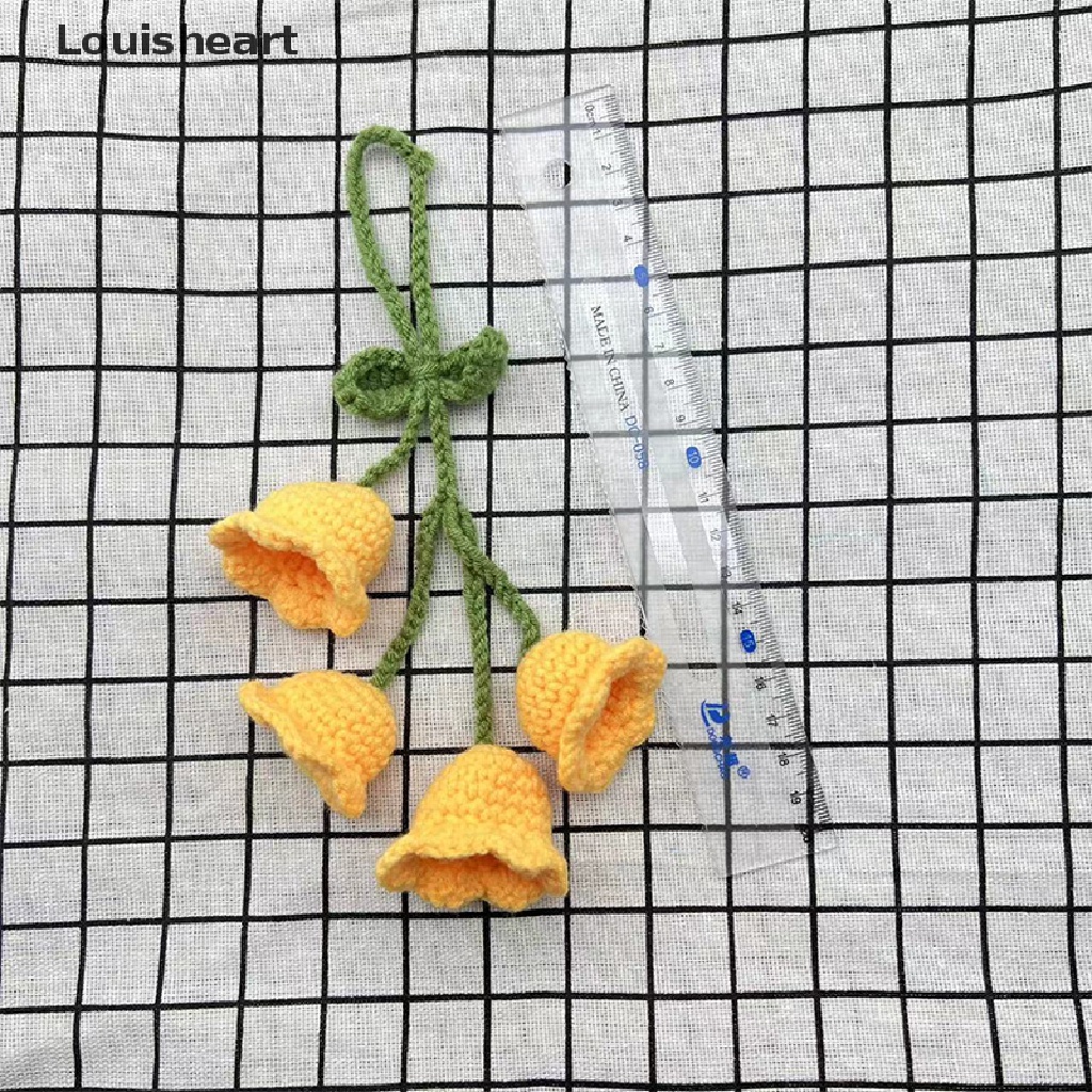 1 Móc Khóa Louisheart Đan Len Thủ Công Hình Hoa Lá TFG