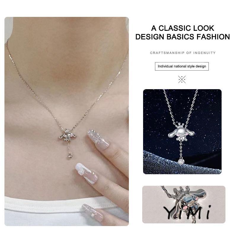 【Thanh toán đích】Vòng Cổ Tua Rua Hình Cinnamoroll Hoạt Hình Sang Trọng Cho Nữ