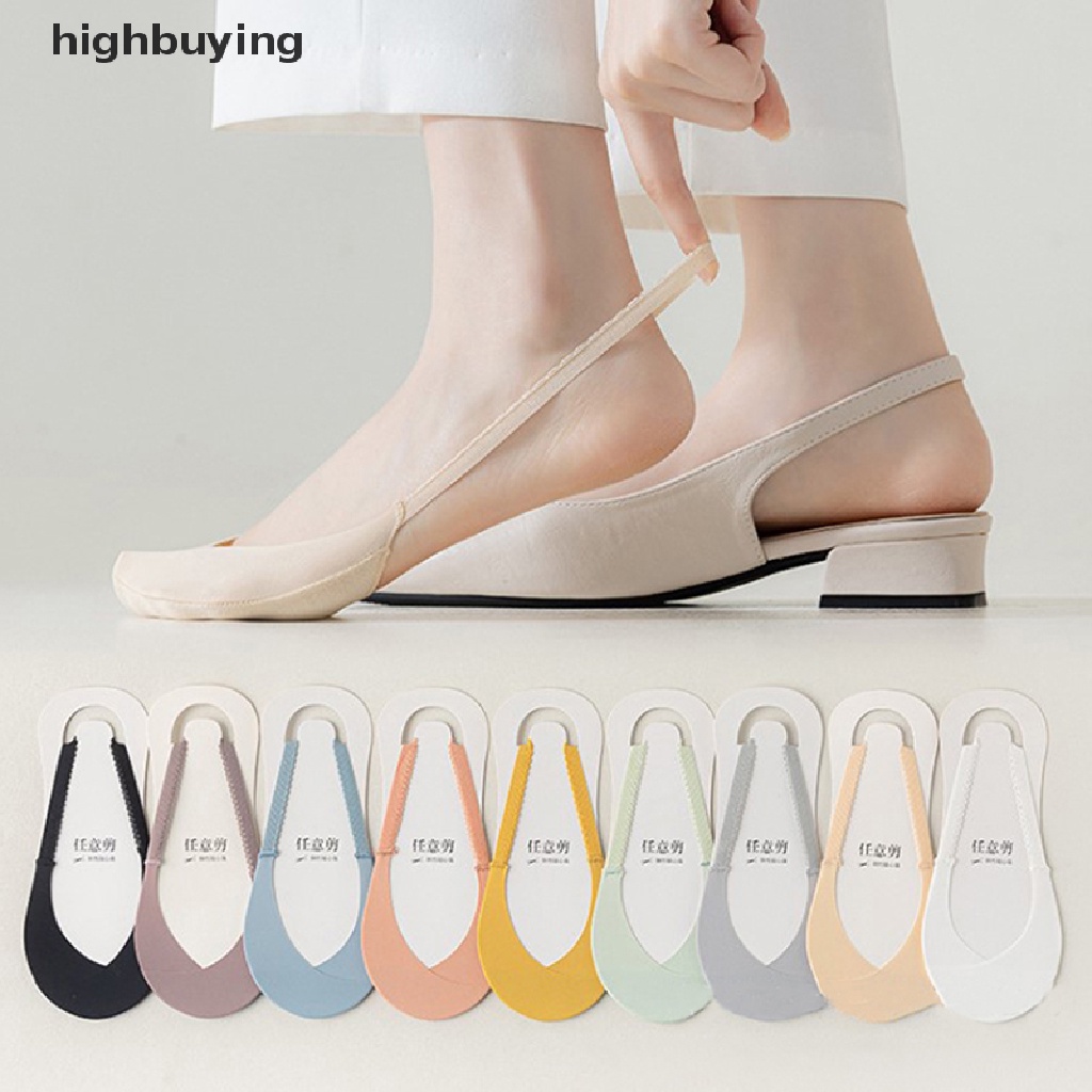 Hbvn Belle Vớ Thuyền Mỏng Mùa Hè Cao Gót Một Nửa Bàn Tay Trước Bằng Silicone Mỏng Không Trượt Kiểu Nhật Bản Cho Nữ