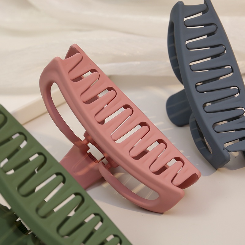 Kẹp Tóc Đuôi Ngựa Màu Trơn Thiết Kế Đục Lỗ Thời Trang Cho Nữ Giá Đỡ