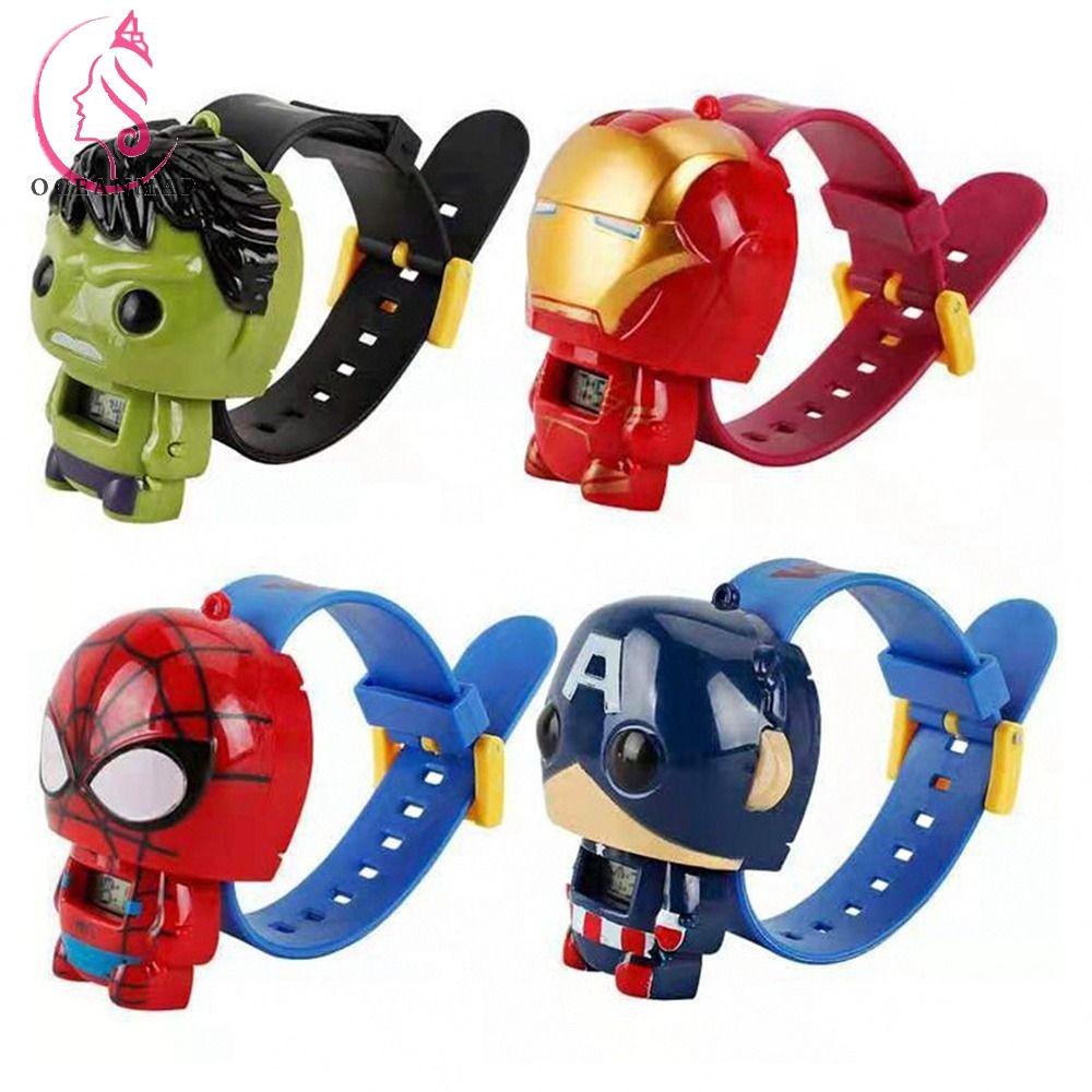 Đồng Hồ Kỹ Thuật Số Hình Người Nhện Marvel Dễ Thương Có Thể Điều Chỉnh Phong Cách Hàn Quốc Làm Quà Tặng Cho Bé Trai Bé Gái