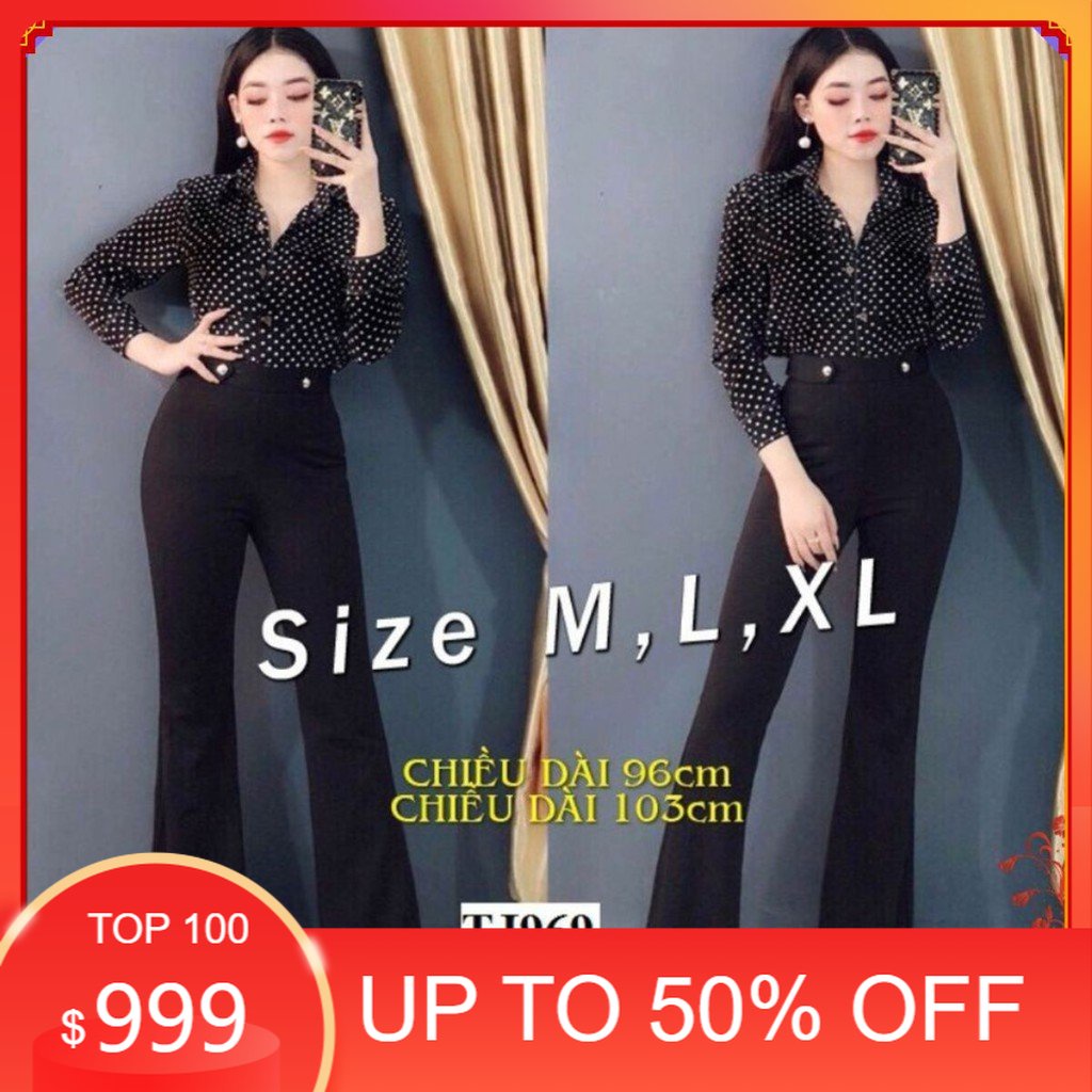 Đồ Bay Đẹp 💝FREESHIP💝 Jum dài ống loe áo bi dây kéo lưng xinh xắn J969