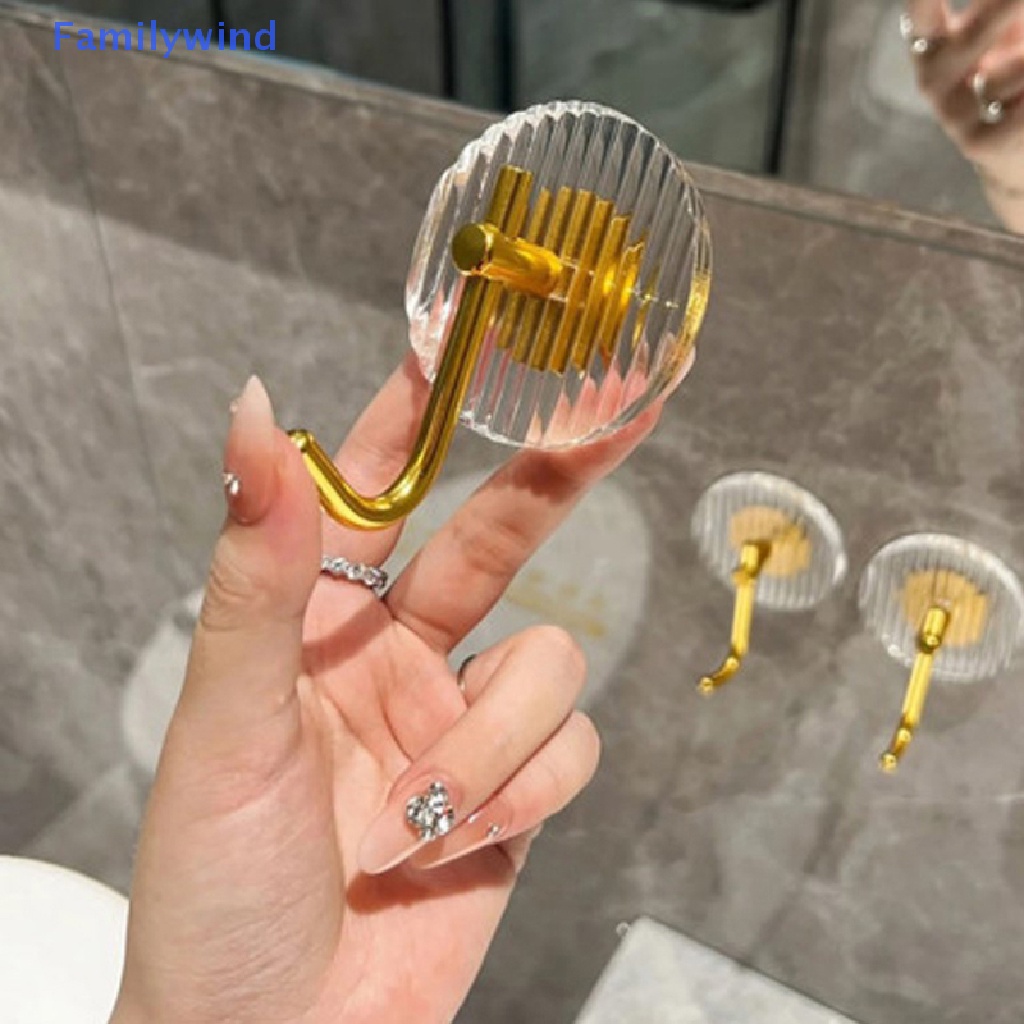 1 Móc Treo Chìa Khóa / Khăn Tắm Dán Tường Bằng Acrylic Không Đục Lỗ