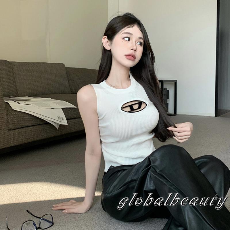 Áo Thun Không Tay Cổ Tròn In Chữ Thời Trang Mùa Hè Dành Cho Nữ