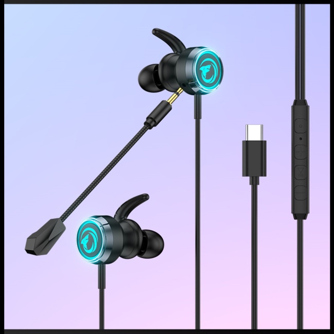 Tai Nghe Nhét Tai Chơi Game Có Micro Và Đèn Rgb