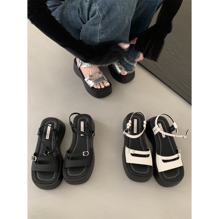 Sandal Đế Xuồng Mẫu Mới 2023 Phong Cách Roman Thời Trang Xuân Hè Cho Nữ