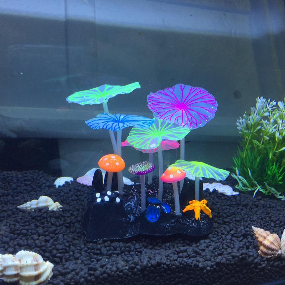 Cây Hoa Sen Giả Bằng silicone 2023 Dùng Trang Trí Bể Cá