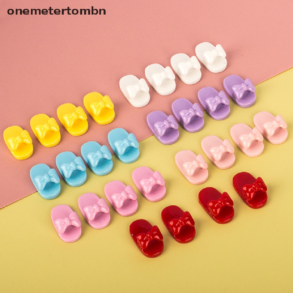Set 10 Chiếc Dép Đi Trong Nhà Búp Bê Đính Nơ Xinh Xắn