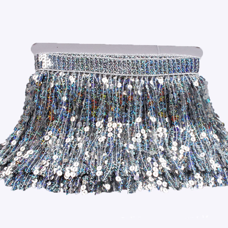 Dải Tua Rua Kim Sa Lấp Lánh Rộng 9.5 Yards 16cm Trang Trí Đầm Khiêu Vũ Latin / Trang Phục Thủ Công DIY